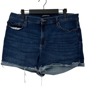 Calvin Klein Jeans Womens 16/33 High Rise Cutoff Denim Shorts Dark Wash Blue